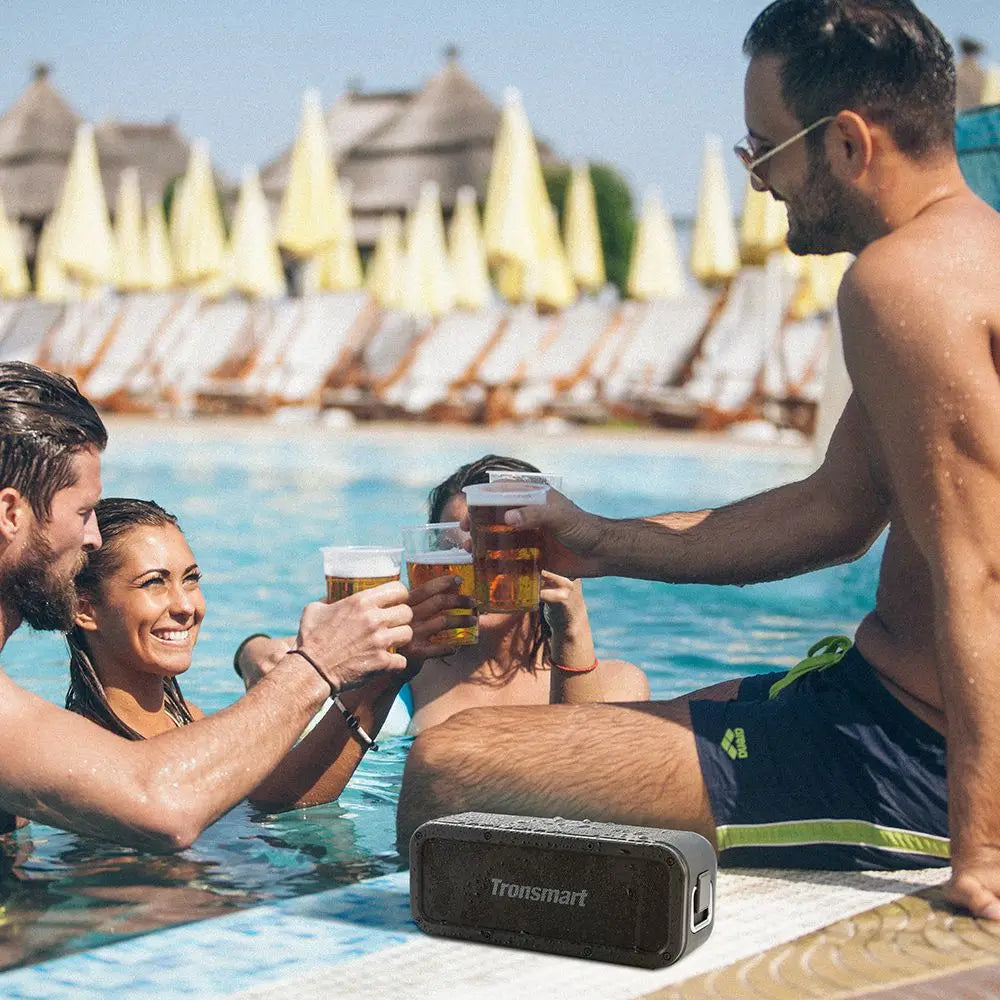 Wireless Speakers, , Element Force TWS NFC Portable Bluetooth Speaker, 40W, 15 Hours Playtime, outdoor portable mini Speaker, Black, One Size