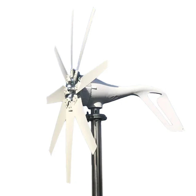 Wind Turbine Generator, Electric, With MPPT, 24V, 1000W, 8 Blades, White