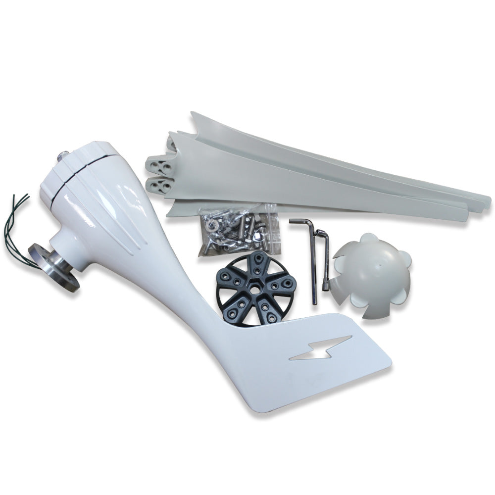 Wind Turbine, Smaraad, SZ-1000, 12V, 1000W, 5 Blades, White