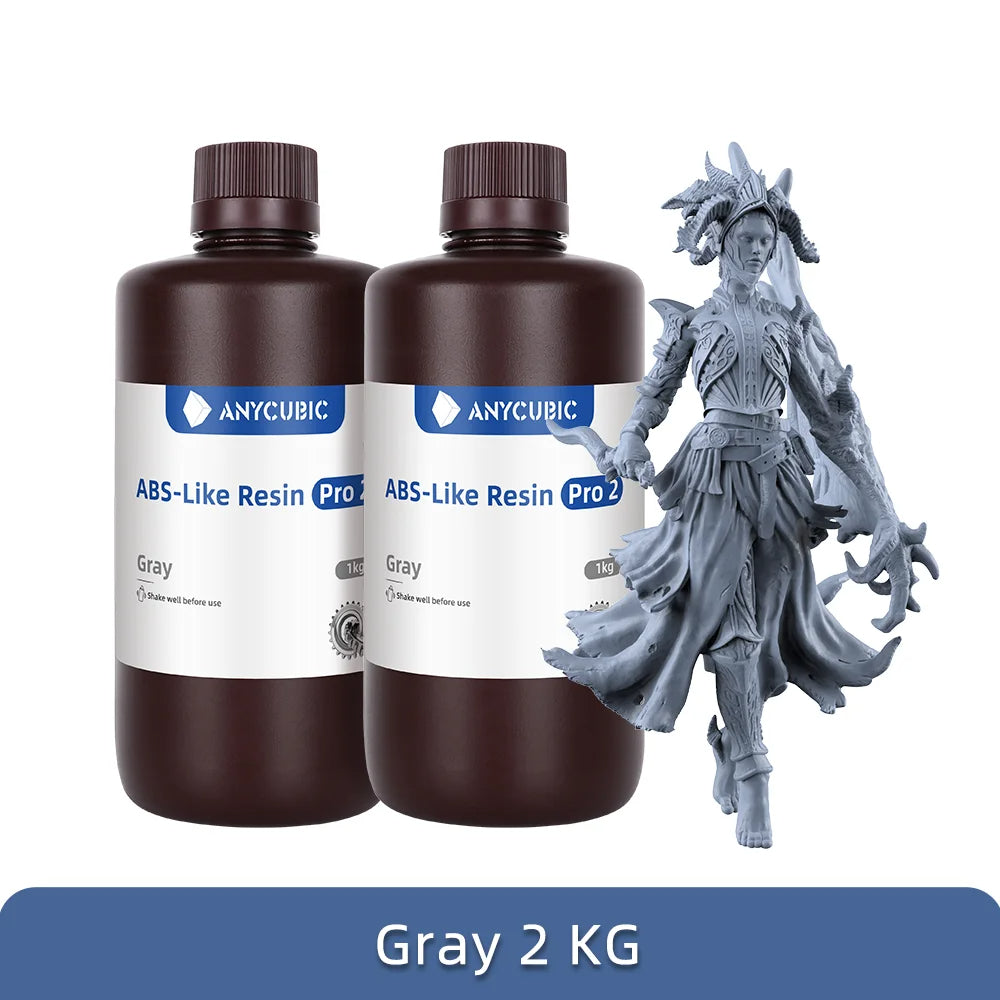 3D Resin, Anycubic, Pro2 Grey, UV Curing, High Precision, 2 kg