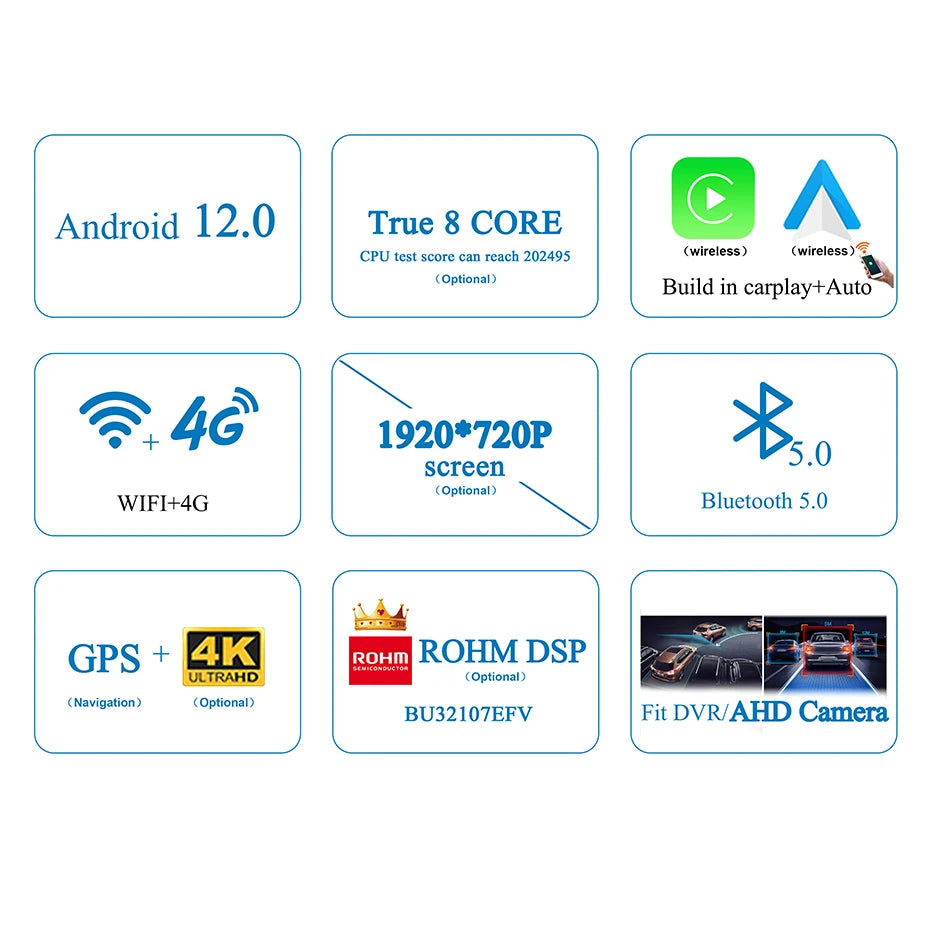 Wireless Speakers, , Android 12.0 Car Radios GPS, 12.5" 1920*720P Screen, BMW 5 Series F10 F11 2011-2016, Carplay Auto Stereo, Bluetooth 4G LTE, HPL-CIC-4G64G