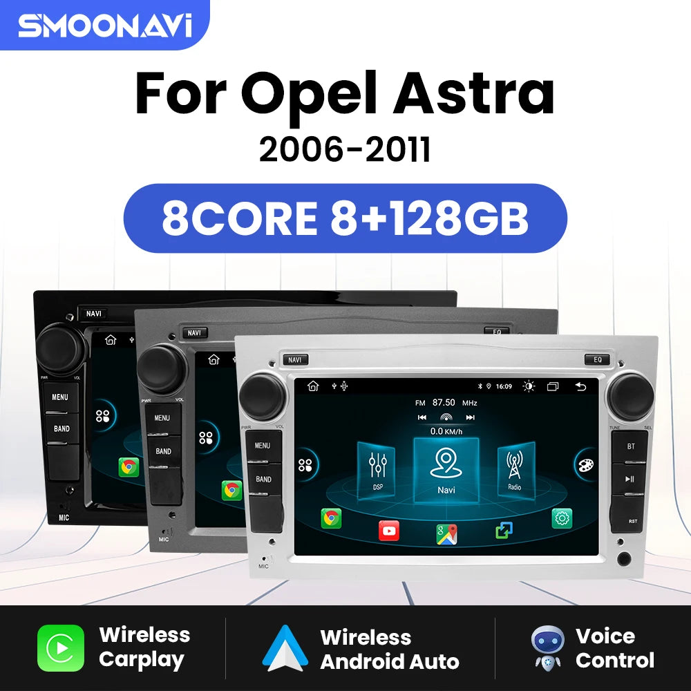 Wireless Speakers, , Opel Astra H G J Antara Vectra C B Vivaro Corsa C D Zafira B 4G-LTE RDS DSP, 128G, Android12, 4GB RAM 64GB ROM, Black, Standard size.