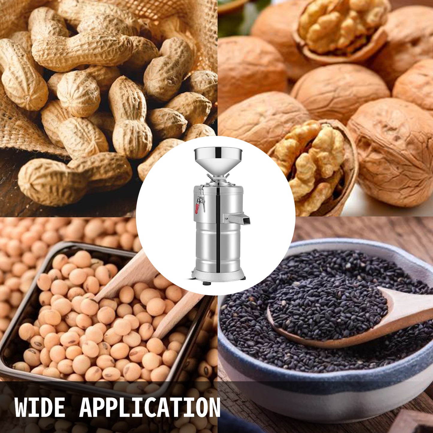 1100W Commercial Peanut Butter Maker, Nut Grinding Machine 15Kg/H