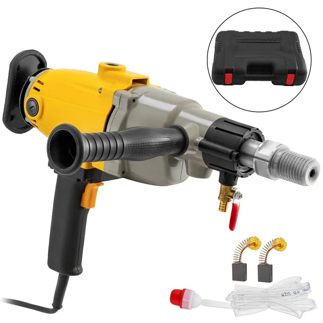 2180W Handheld Diamond Core Drill Rig, 110mm-180mm Wet/Dry, Electric Stepless Speed, Concrete Drilling Tool