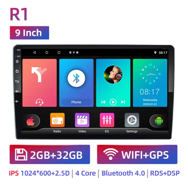 WiFi Controlled, 9 R1 2G 32G, Android 7 10 Inch Car Multimedia Video Player, Universal 2DIN Stereo Radio GPS, Volkswagen Nissan Hyundai Kia Toyota, Color: null, Size: null