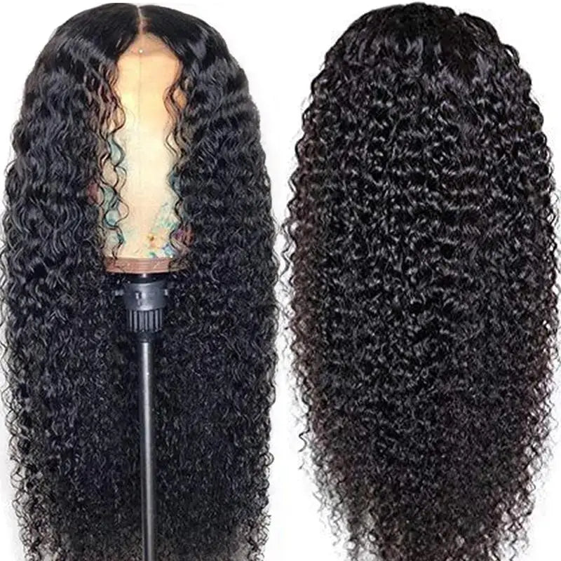 Wig, Water Wave, Natural Human Hair, Brazilian, Glueless, 76cm, Black