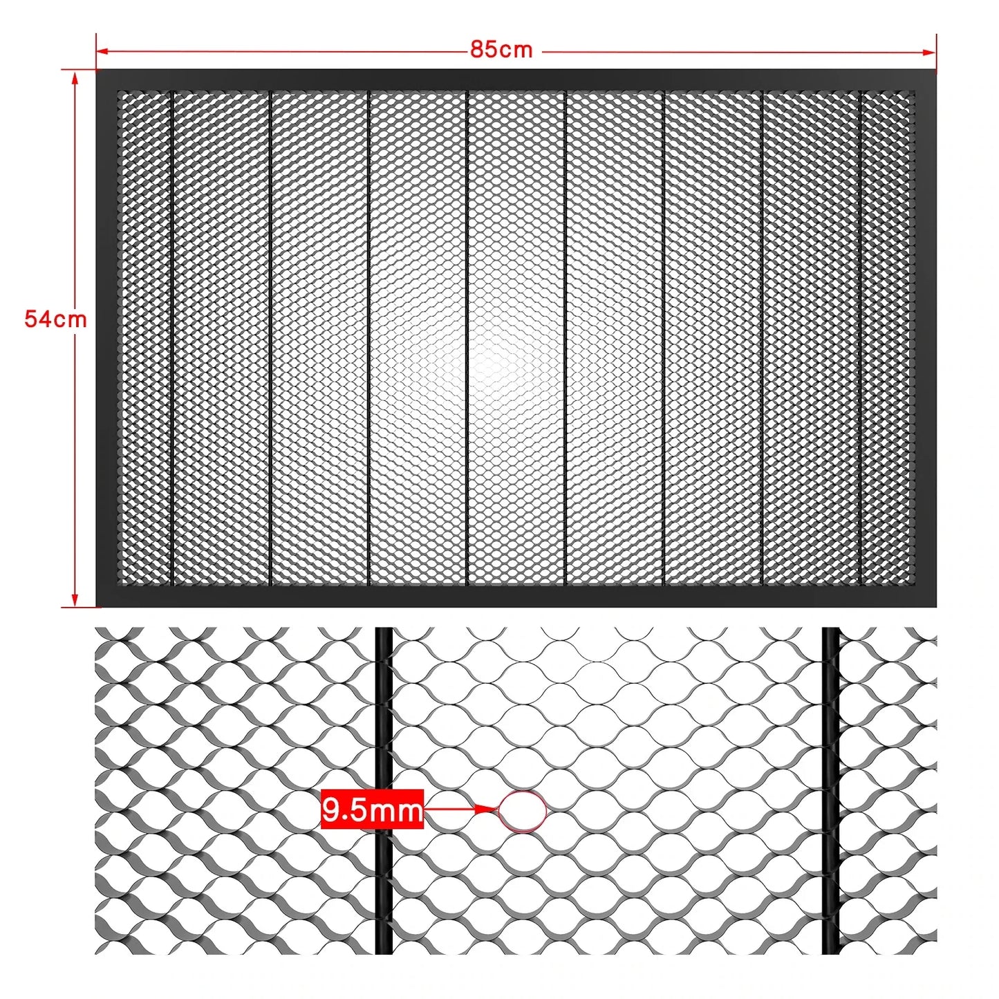 Work Table, 540x850mm, Aluminum Frame, Black