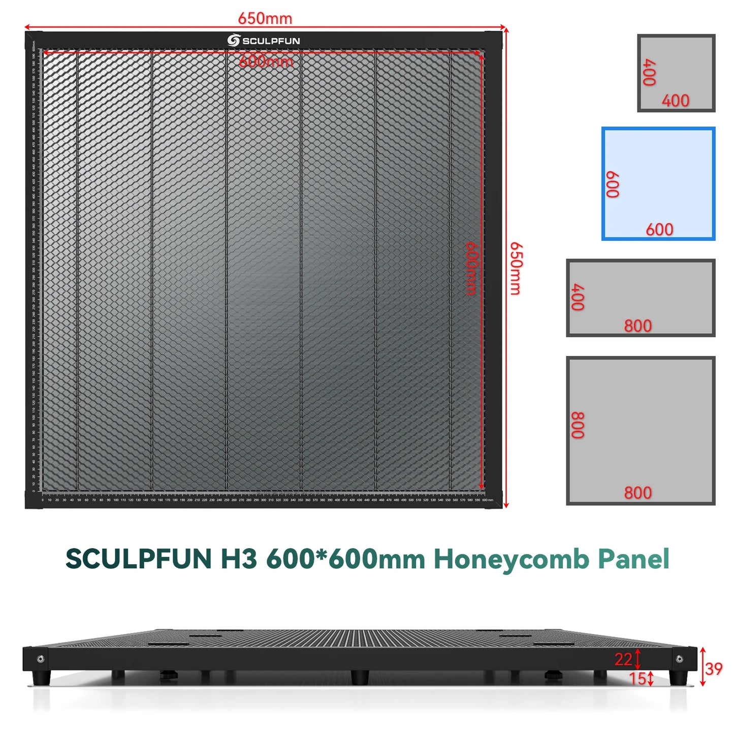 Work Table, 600x600mm, Steel, Black