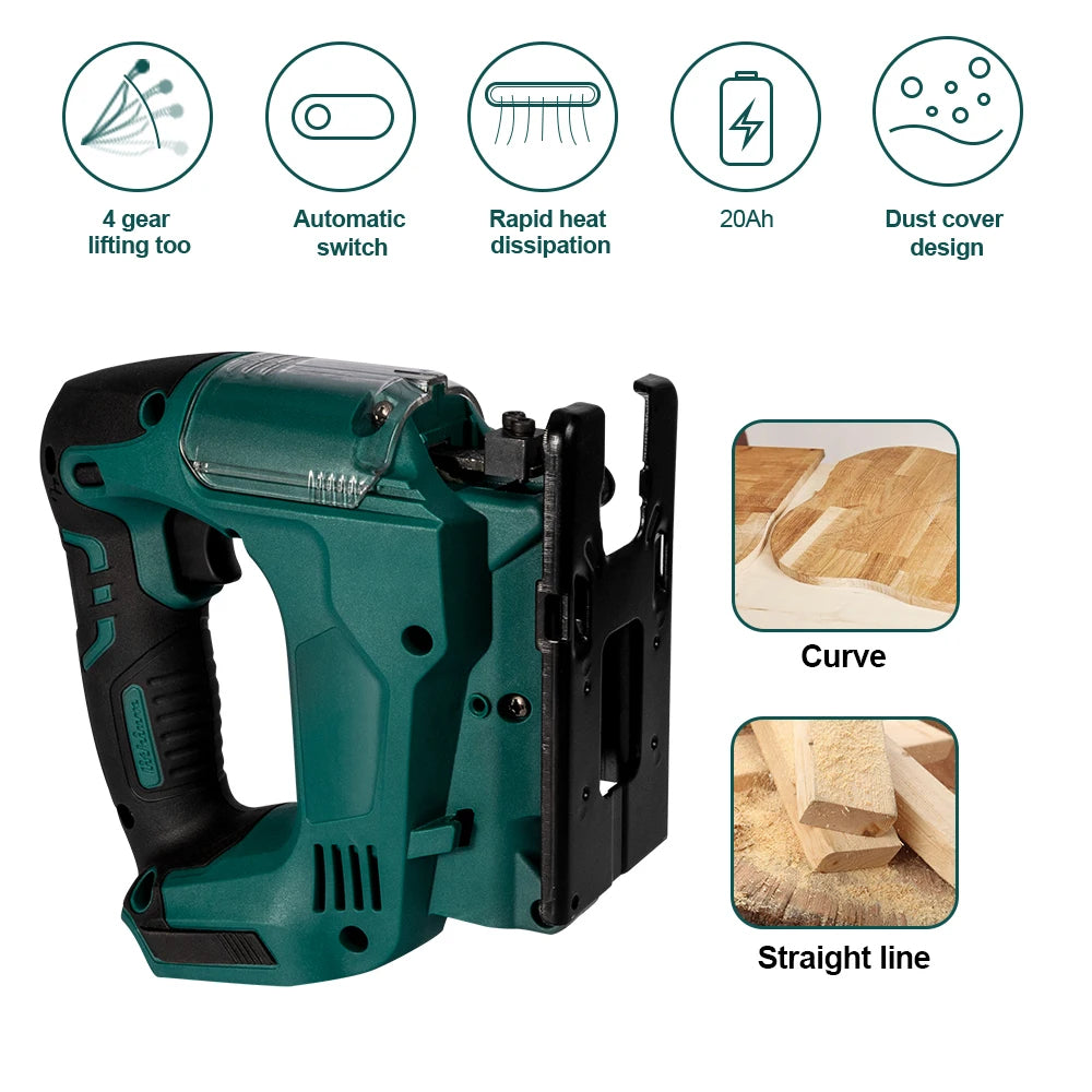 Wood Router, 21V, 900W, Cordless, 2900RPM, Rechargeable, Green