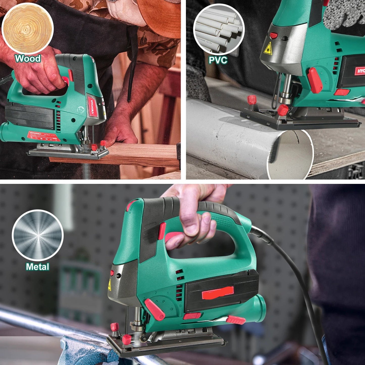 Wood Router, 110V, 800W, 2800rpm, 6.7A, 6 Blades, 22mm, Green