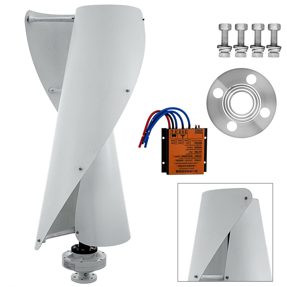 Wind Turbine, 12V, 400W, MPPT Controller, White