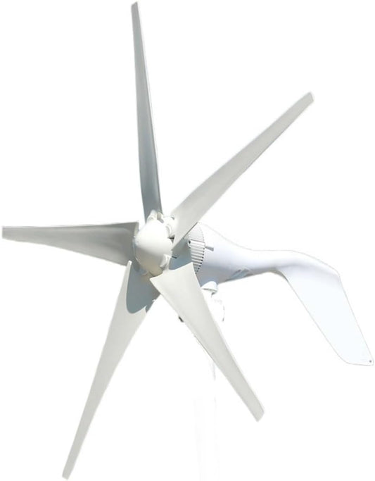 Wind Turbine Generator, Electric, 12V, MPPT Controller, 800W, 5 Blades, phase Current, White