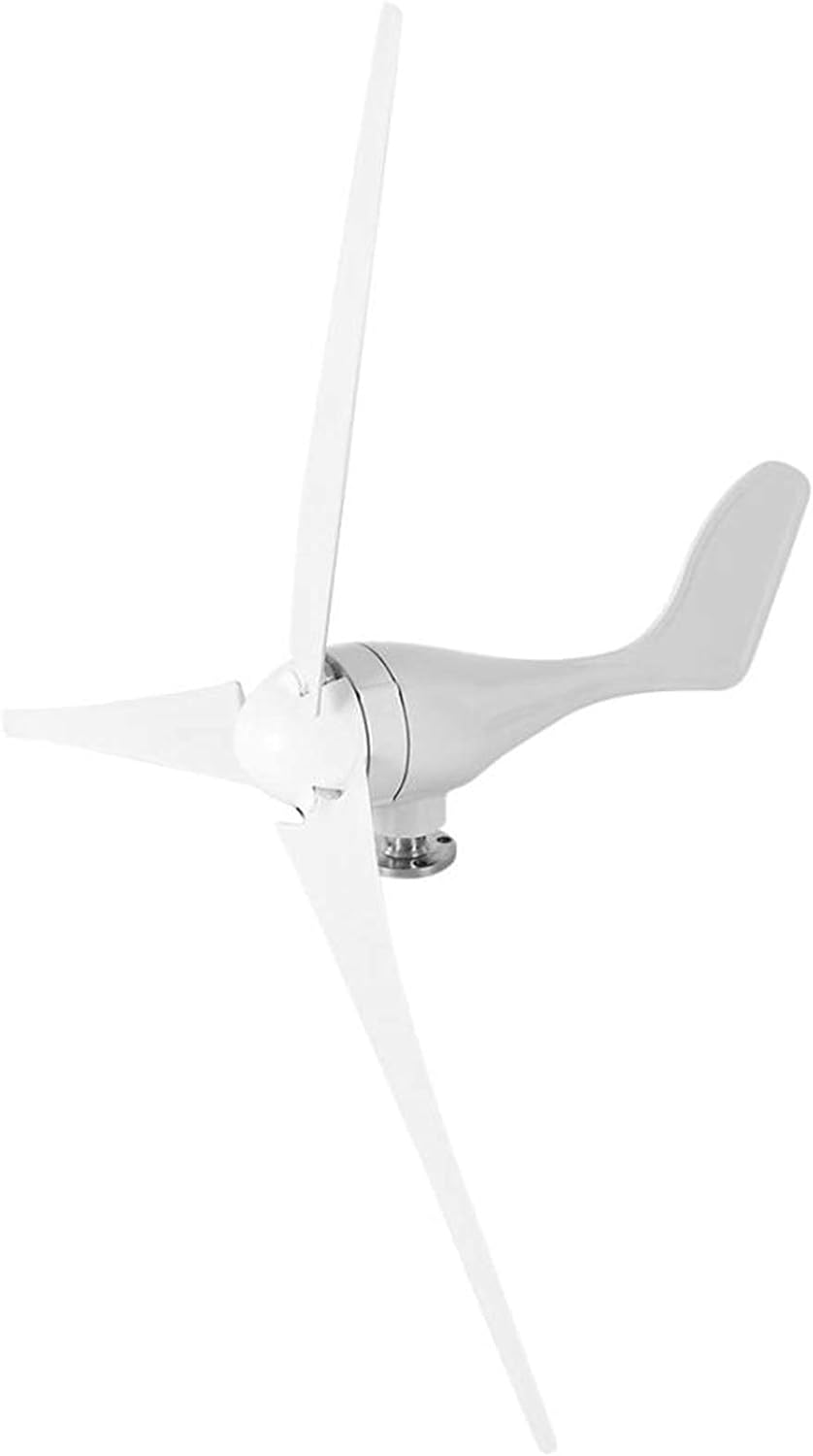 Wind Turbine Generator, Electric, 12V, MPPT Controller, 800W, 3 Blades, phase Current, White