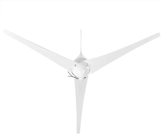 Wind Turbine Generator, Electric, 12V, MPPT Controller, 800W, 3 Blades, phase Current, White