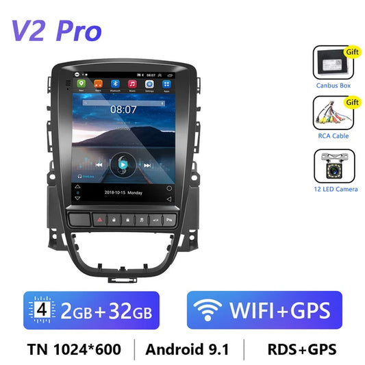 WiFi Controlled, Podofo, Opel Astra J Vauxhall Buick Verano 2009-2015, 2G+32G Cam, 4G Android CarPlay, HiFi RDS Head Unit