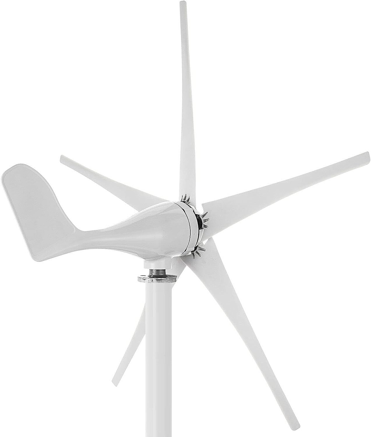 Wind Turbine, RX-400H5, 800W, 6 Blades, Hybrid Controller, Stainless Steel, White