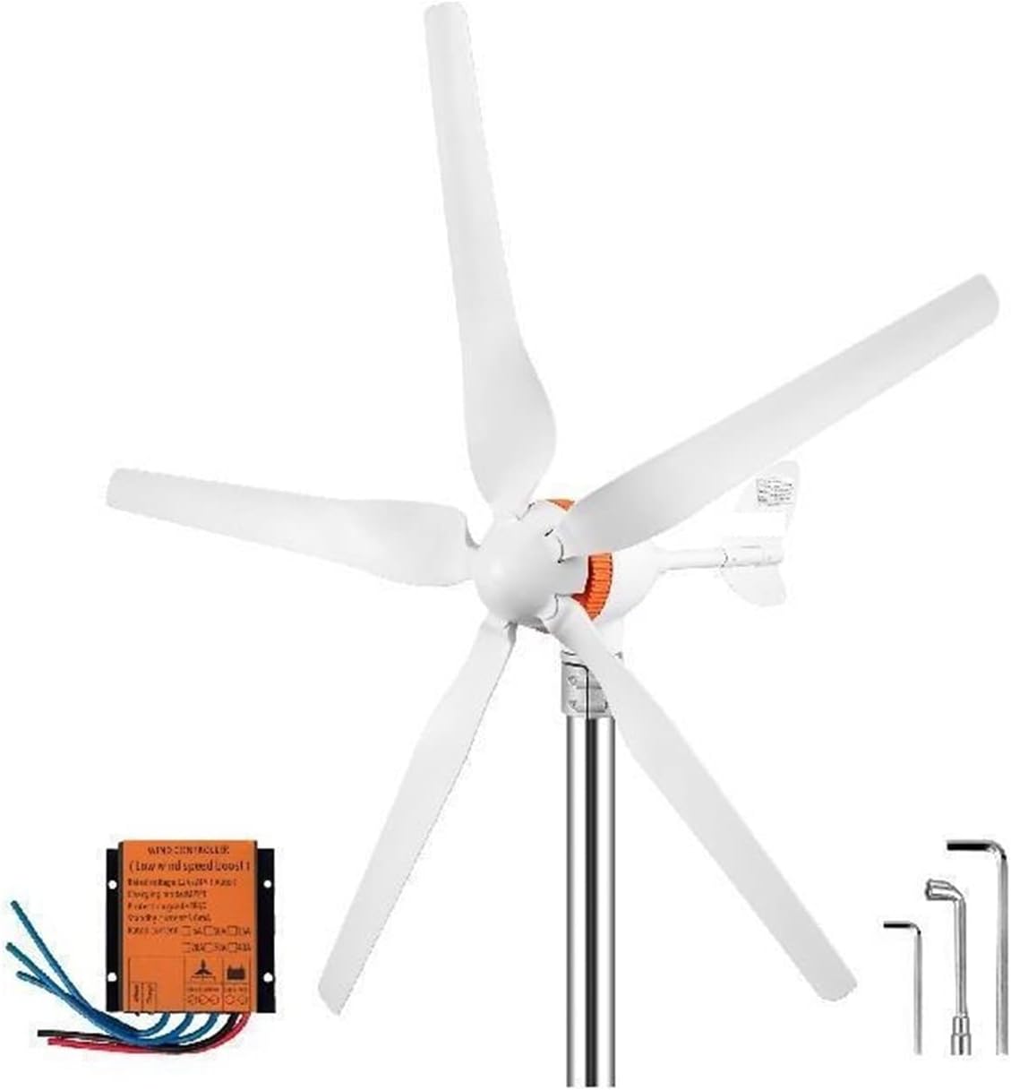 Wind Turbine Generator, Vevor, 12V, 300W, White