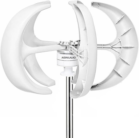 Wind Turbine, 12V, 1000W, 5 Blades, With MPPT Controller, White