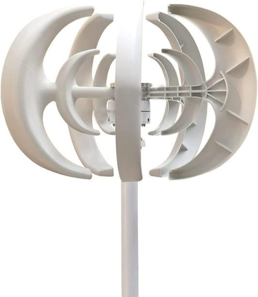 Wind Turbine, Becornce, 650W, Vertical, High Efficiency, Lantern, Generator, White