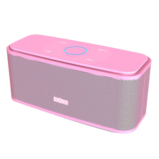 Wireless Speaker, Bluetooth, Portable, 12W, Stereo Bass Sound, Pink