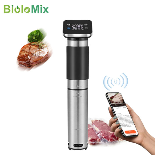 WiFi Controlled,  SV-9008, IPX7 Waterproof Sous Vide Cooker Stainless Steel, Smart APP Control, Thermal Immersion Circulator, Color: Stainless Steel, Size: N/A.