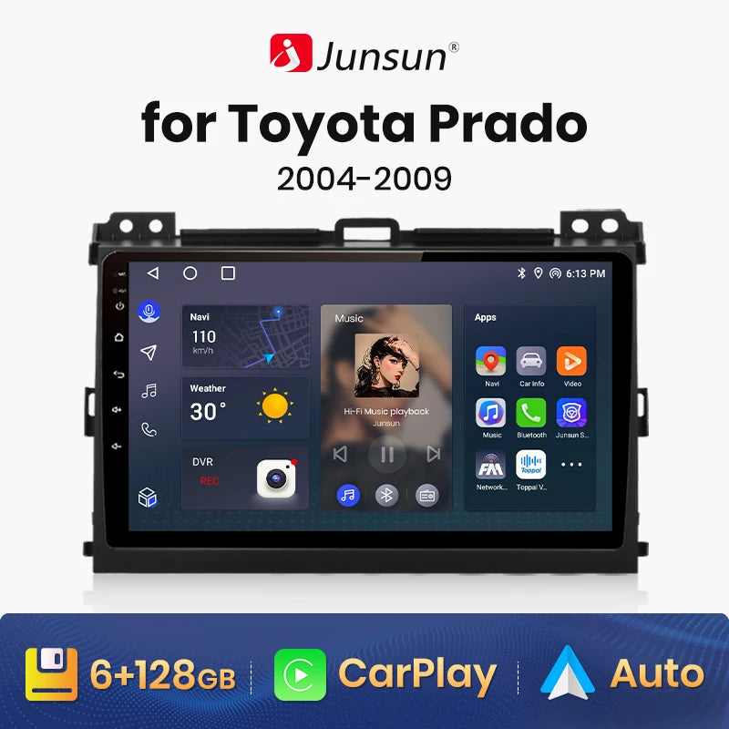 Wireless Speakers, , V1Plus, 8+256GB, Android 12, Car Radio Multimedia, Toyota Prado 120 2004-2009, Navigation GPS, Wireless Carplay, V1 Pro, 2GB 64GB, Color, Size.