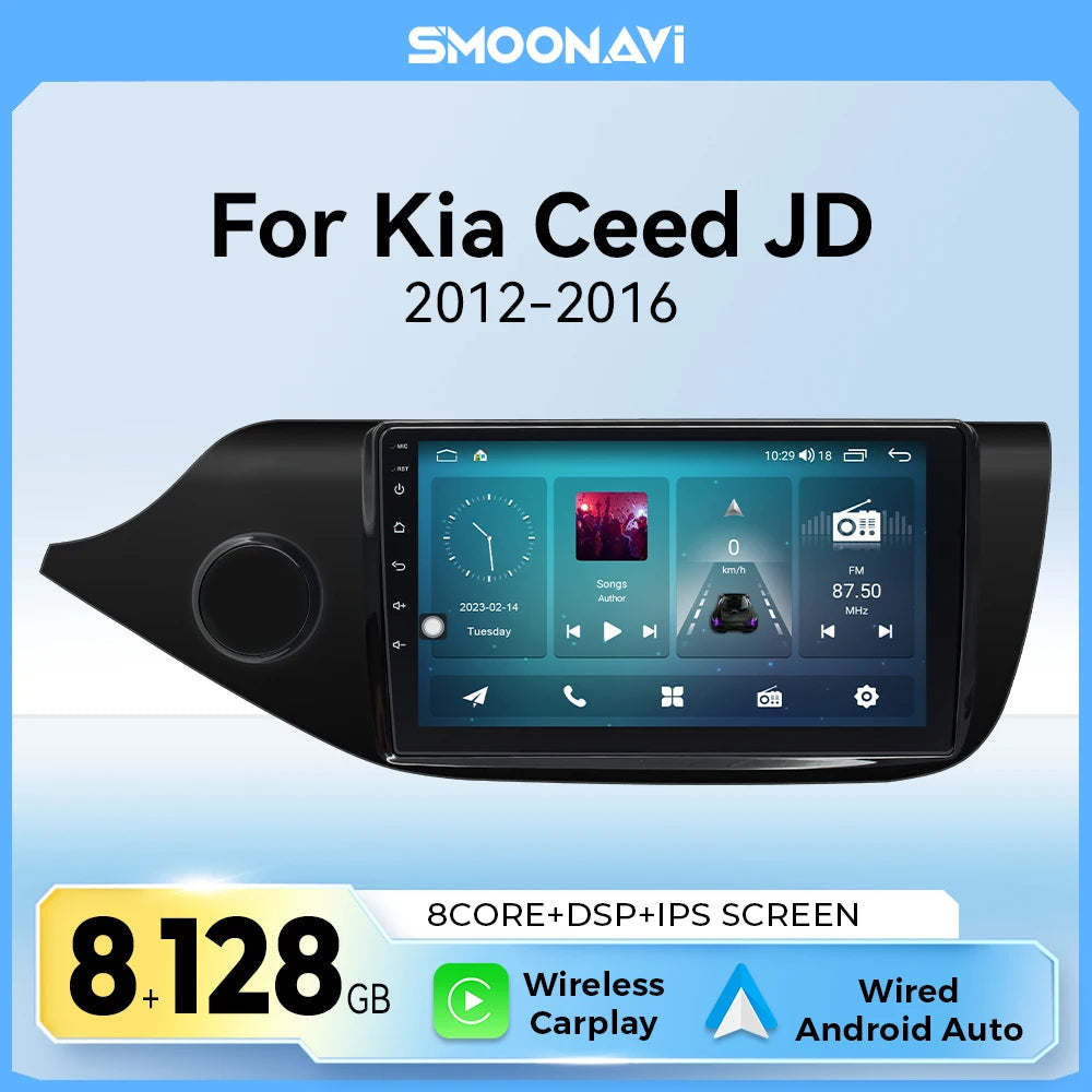 Wireless Speakers, , KIA CEED JD Ceed 2012-2018, 8 Core, GPS Navigation, Wifi, IPS, DSP, DAB+, V2C, 8G 128G, OBD Cam, Black