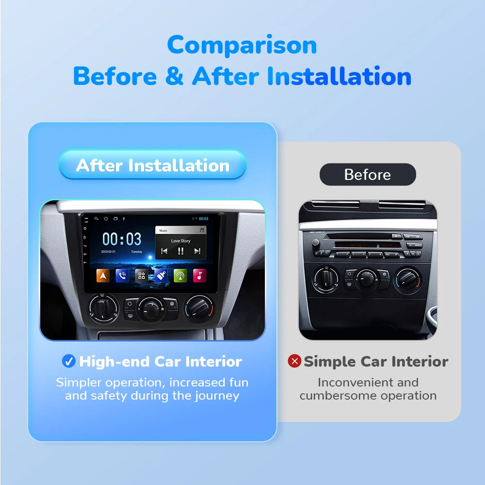 Wireless Speakers, , BMW 1-Series E88 E82 E81 E87 2004-2011, 8GB 128GB, Carplay Android 12, Navigation Stereo GPS, Wifi, S1C, 2GB 32GB, Black.