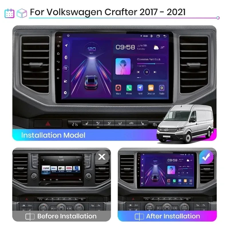 Wireless Speakers  Volkswagen Crafter 2017-2021 Carplay 4G Multimedia GPS 2 din autoradio WIFI 1GB-16GB