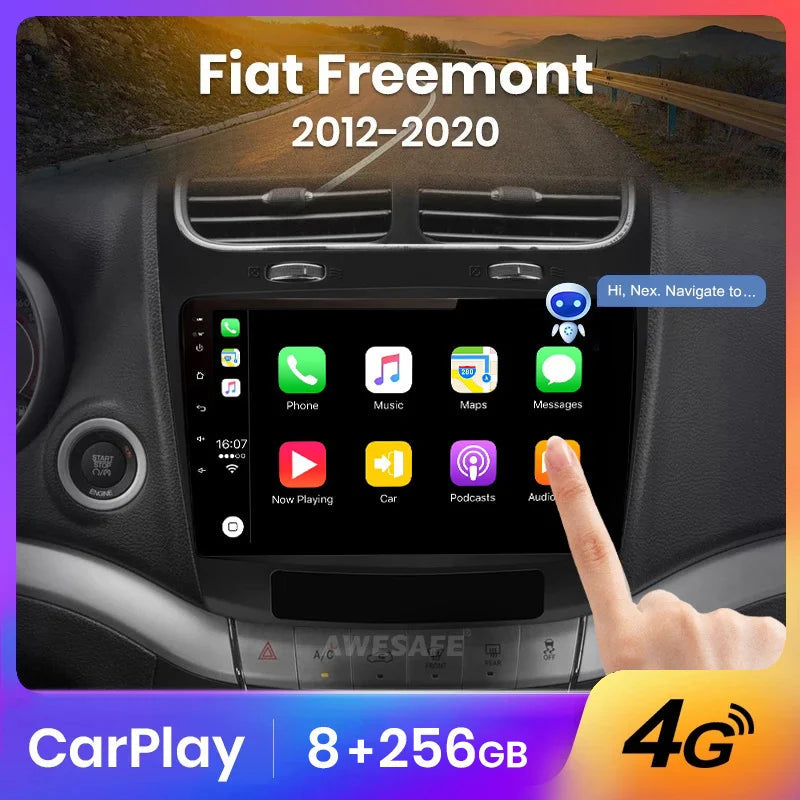 Haut-parleurs sans fil, PX9 pour Fiat Freemont 2012-2020, Android 11, autoradio multimédia, navigation, stéréo CarPlay, WIFI, 1 Go-16 Go