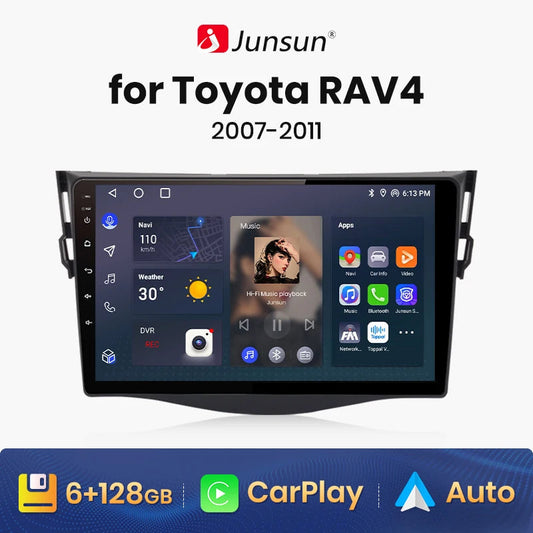 Wireless Speakers, , V1Plus, Android 12, AI Voice Control, Wireless Carplay, Rav4 2007-2011, Navigation GPS, 8+256GB, 4GB 64GB, Black