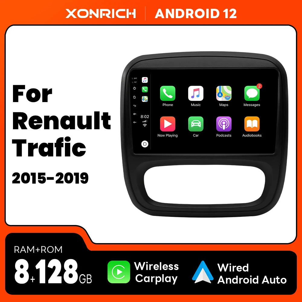 Wireless Speakers, , Renault Trafic 3, Car Multimedia Radio, AI Voice, Android 12, Opel Vivaro B, Wifi, GPS, T1, 2GB 32GB