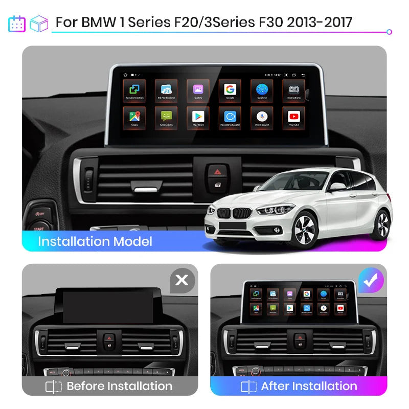 Wireless Speakers, , AI Voice Car Radio Multimedia for BMW Series 1/2 F20 F22 3/4 F30 F32 NBT DSP, 4G, Android Auto, GPS, 2din, 4-64GB, Black, Standard Size.