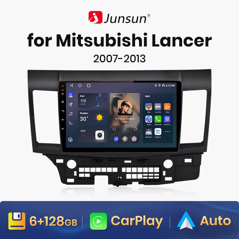 Wireless Speakers  V1 AI Voice CarPlay Android Auto Radio Mitsubishi Lancer 2007-2013 4G Multimedia GPS 2din autoradio 1GB 32GB Color: V1 C Black Size: 2din