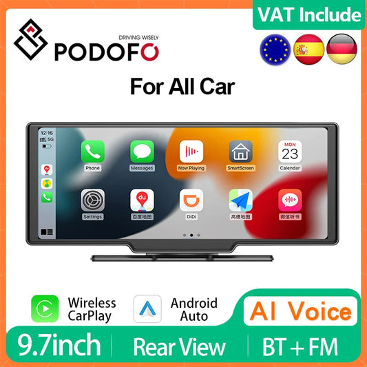 Wireless Speakers, , Universal 9.3in Car Radio Multimedia Video Player, Wireless Android Auto, DVR Video Recorder, Touch Screen HD Camera, 32 TF Card, Color: [Specify], Size: [Specify]