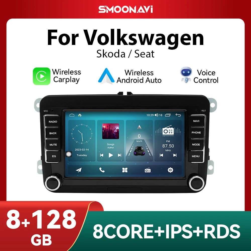 Wireless Speakers, , Volkswagen VW Passat B6 B7 CC Tiguan Touran Golf Polo 4G, Car Multimedia GPS, Wifi, 8GB RAM, 128GB ROM