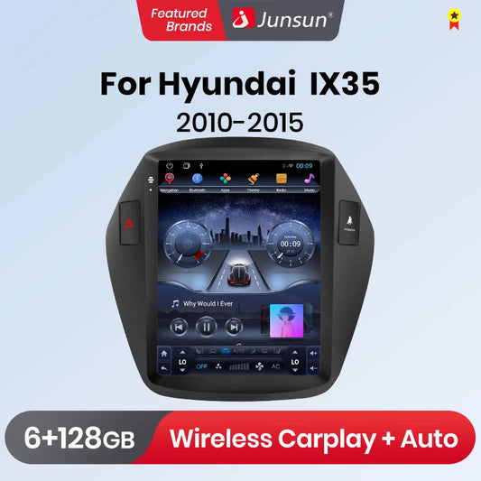 Wireless Speakers  Hyundai Tucson 2 IX35 2010-2015, Android Auto Car Radio Multimedia, Tesla Style, 2G 32GB, No 2din, WIFI, Black