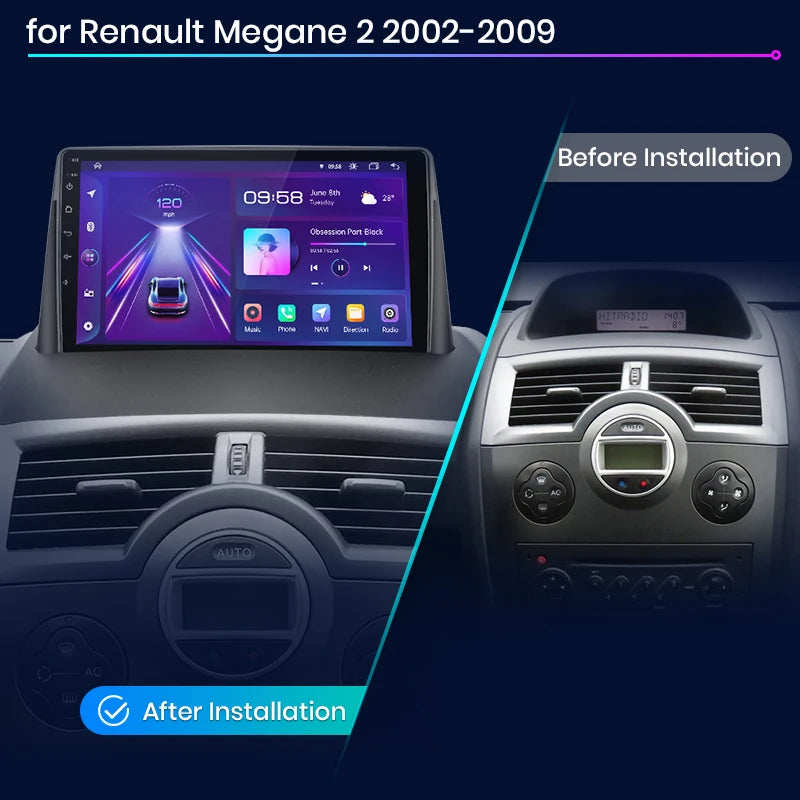 Wireless Speakers  Renault Megane 2 2002-2009 Car Multimedia GPS 2din autoradio V1 C (1GB 32GB)