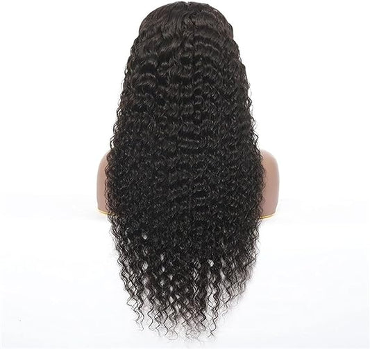 Wig, Water Wave, Natural Human Hair, Brazilian, Glueless, 76cm, Black