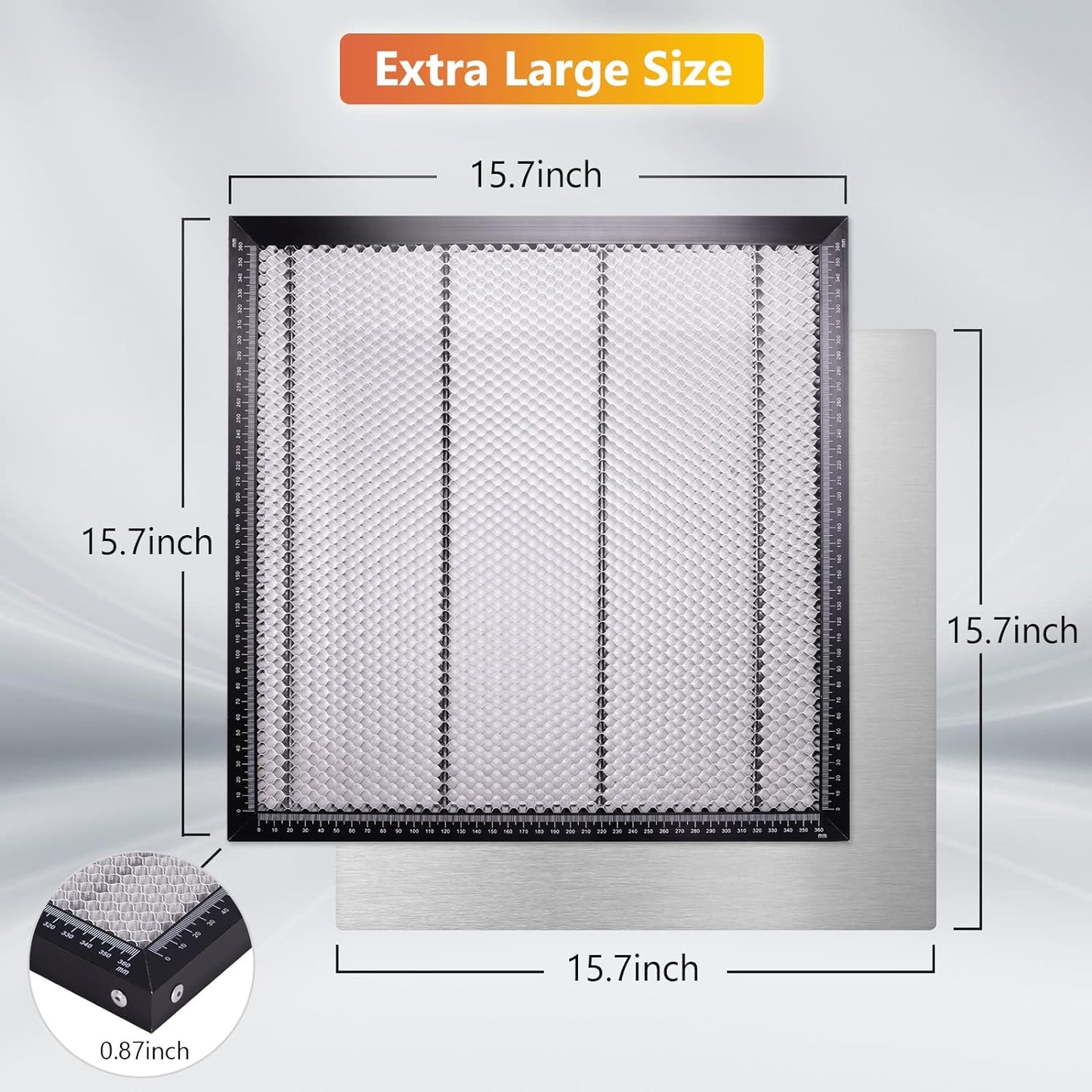 Work Table, 400x400mm, Honeycomb, Silver