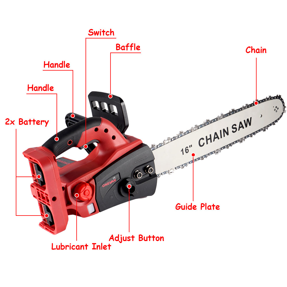 Scie rotative à batterie pour tronçonneuse électrique 16" pour Makita 18v - 7980W