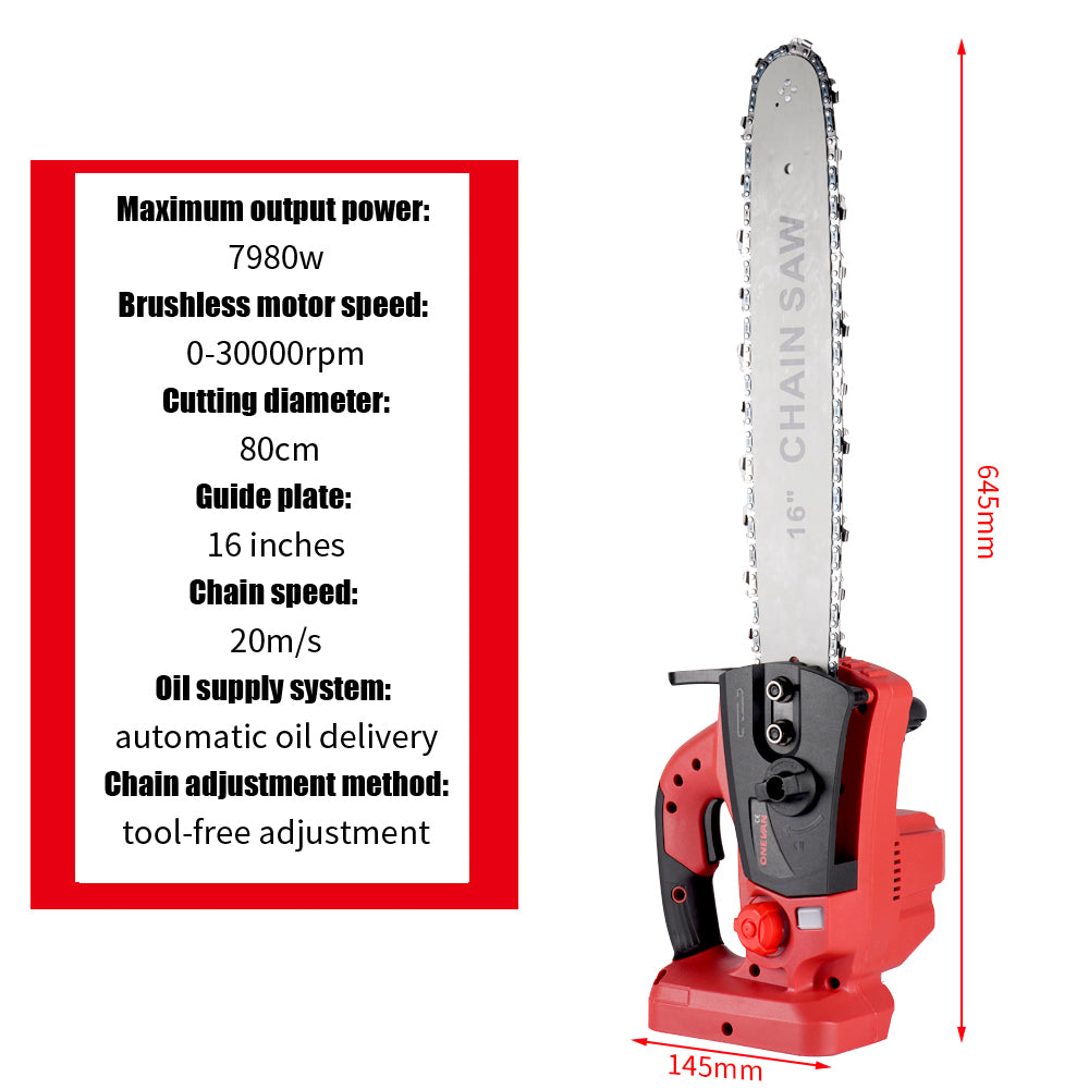 Scie rotative à batterie pour tronçonneuse électrique 16" pour Makita 18v - 7980W