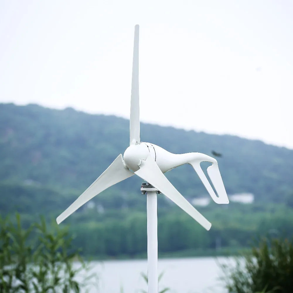 Wind Turbine Generator, 800W, MPPT Controller, 5 Blades, Marine Ship/Home Use, Hot Selling, White, Standard Size