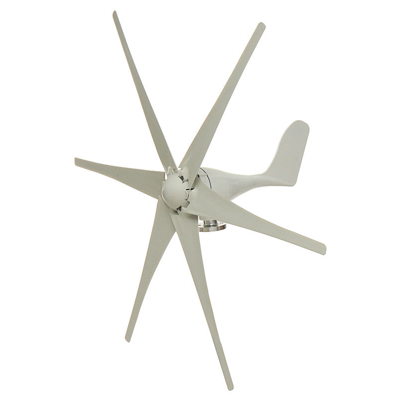 Wind Turbine Generator, 800W, 6 Blades, 48V, White