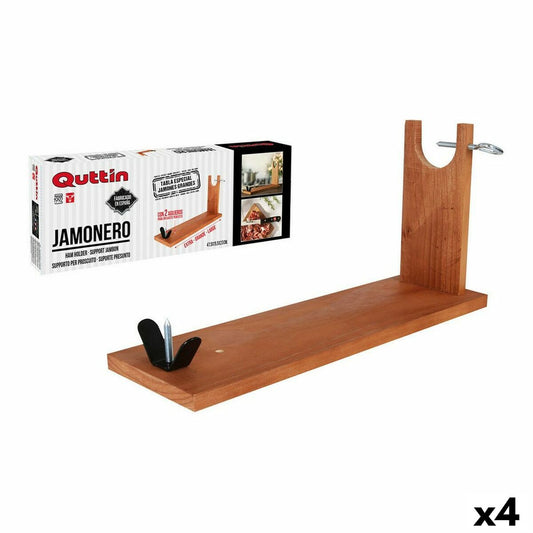 Wooden Ham Stand Quttin Quttin Wood (4 Units) (49,5 x 15,5 x 25,3 cm)