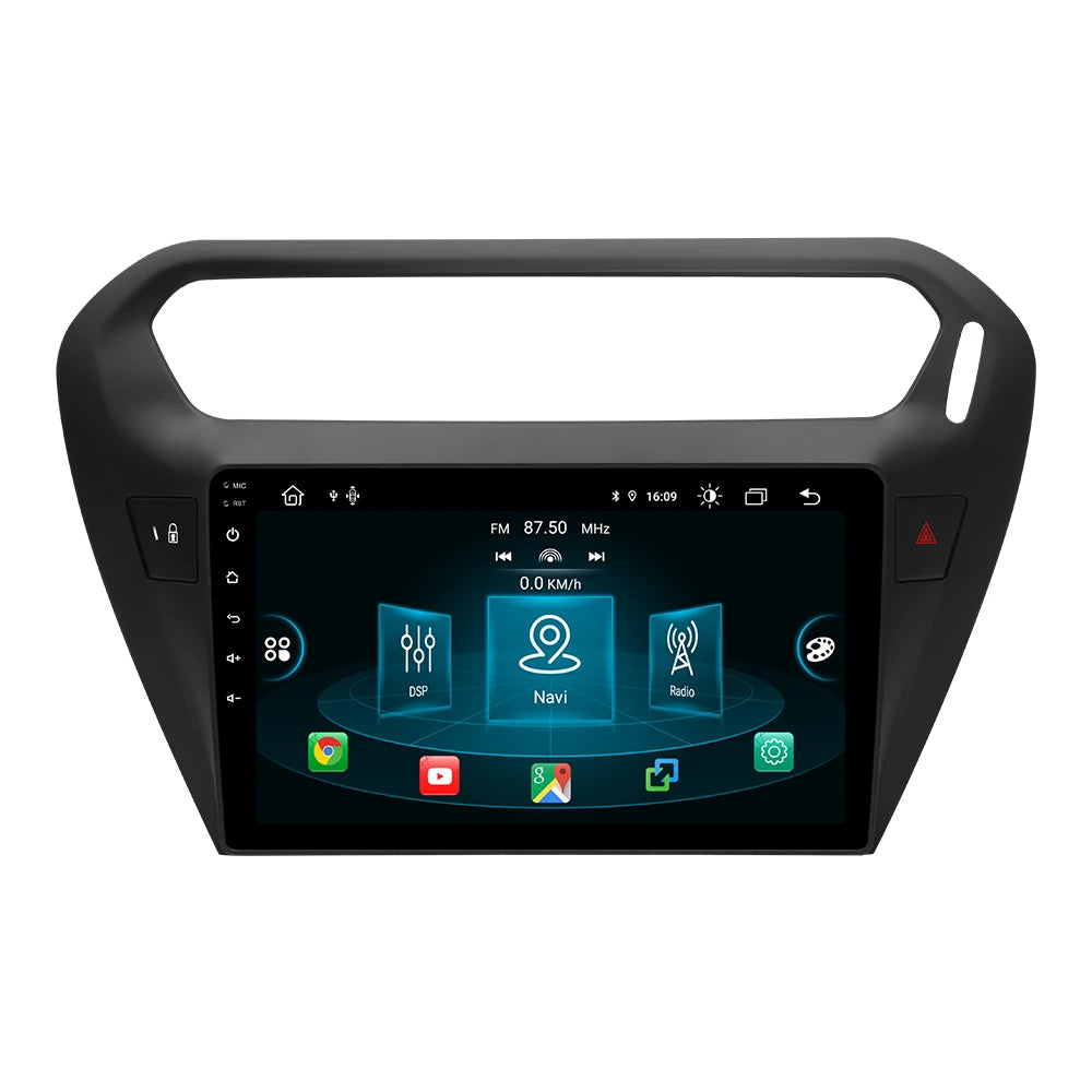 Wireless Speakers  Peugeot 301 Citroen Elysee 2013-2018 Android Auto GPS Navigation, 8G+128G Car Radio, No DVD, DSP RDS, T1, Color: [Color], Size: [Size].