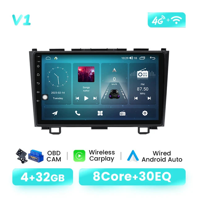 Wireless Speakers, , V1(4G 32G)OBD Cam, 8GB 128GB, AI Voice Android 12, Honda CR-V 3 RE CRV 2007-2011, GPS autoradio, 4G Wifi, IPS, Color: N/A, Size: N/A.