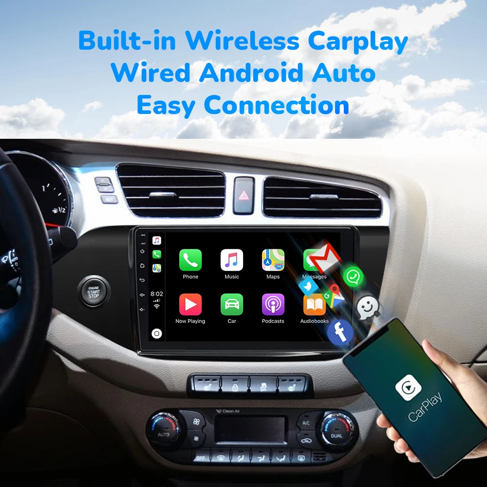 Wireless Speakers, , KIA CEED JD Ceed 2012-2018, 8 Core, GPS Navigation, Wifi, IPS, DSP, DAB+, V2C, 8G 128G, OBD Cam, Black