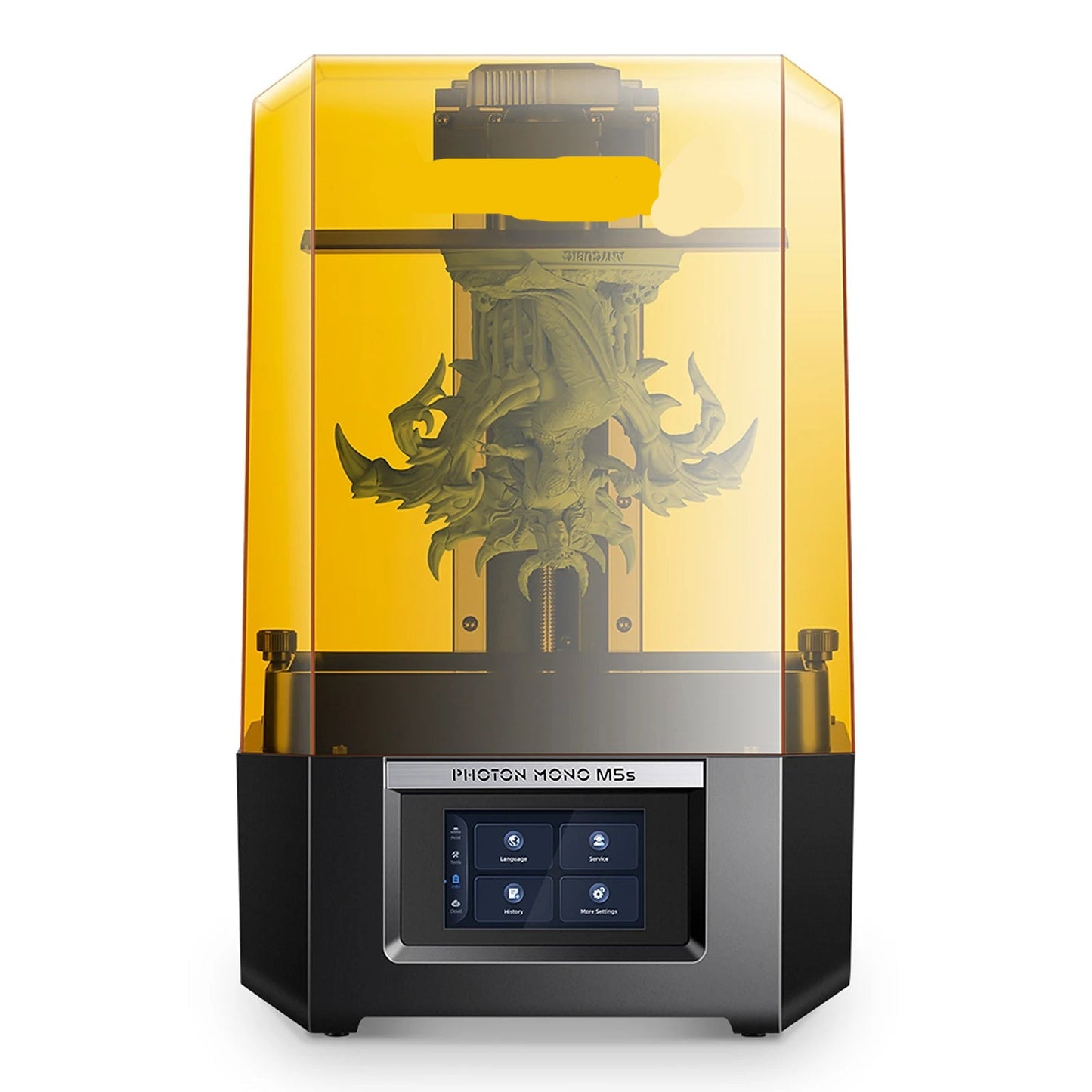 3D Printer, 100W, 12K, 50mm/h, LCD Display, Resin, 200x218x123mm, Yellow