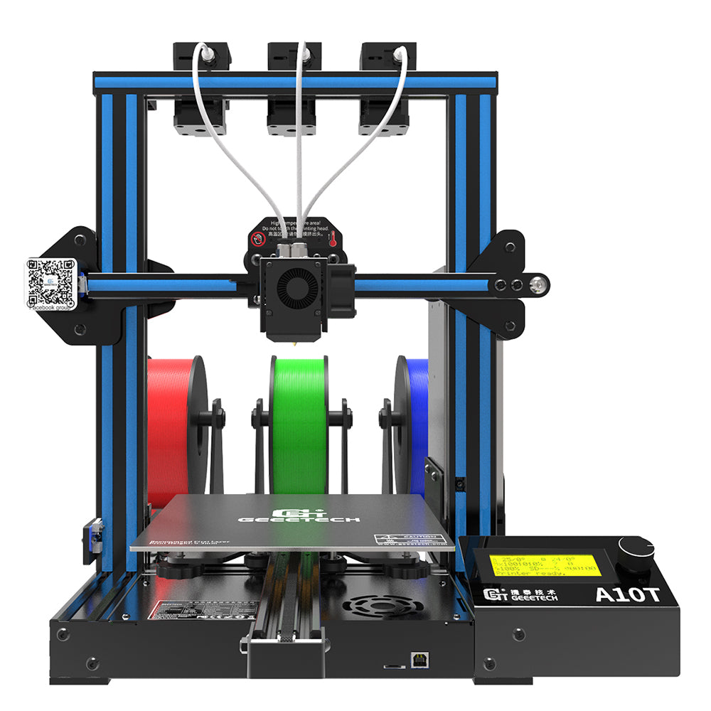 3D Printer, Geeetech, A10T, 220V, FDM, USB, 60mm/s, Black